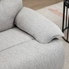 Afbeelding van HOMCOM Relaxstoel van Polyester en MDF, Lichtgrijs, 89L x 98B x 101H cm