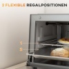Afbeelding van HOMCOM 9L Minibakoven 35 cm breed met Bakplaat, Grillrooster, 100-230 °C, 60 Min. Timer, 750W