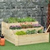 Afbeelding van Outsunny verhoogde plantenbak van dennenhout - natuurlijk hout