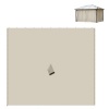 Afbeelding van Outsunny Universele zijwandset met panelen, haken en C-ringen voor pergola's, beige