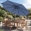 Afbeelding van Outsunny Tuinparasol Metaal, Polyester - Ø295 x 242H cm - Blauw
