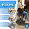 Afbeelding van TRESKO® Draaibare werkkruk met wielen, hoogte verstelbaar, 10 cm kussen, 8 kleuren (bruin)
