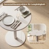 Afbeelding van HOMCOM Eettafel van Staal - 60x60x72 cm - Beige