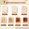 Afbeelding van HOMCOM Waterkoker- en Toaster-set, 1,7L, 2200W, Strix Thermostaat, 4-sleuven, Crèmewit+Zilver