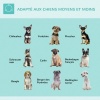 Afbeelding van PawHut Opvouwbare roestvrijstalen verzorgingsarm voor honden, hoogte verstelbaar tot 74 cm