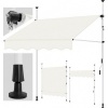 Afbeelding van Tillvex Balkonluifel 200 cm beige met handslinger - UV-bestendig en waterdicht