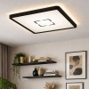 Afbeelding van Briloner Leuchten FREE - LED plafondlamp met achtergrondverlichting - 18 W - vierkant - wit-zwart