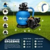 Afbeelding van Tillvex Zandfiltersysteem 13.200L/h tot 40.000L + 1200g Filterkogels - Zwembadfilter Blauw