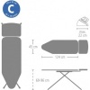 Afbeelding van Brabantia Strijkplank C - voor Stoomgenerator - 124 x 45 cm - Denim Zwart