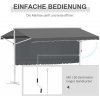 Afbeelding van Outsunny Staande knikarm tuinluifel 3,95 x 2,94 m met zwengel