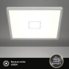 Afbeelding van Witte-zilveren LED-plafondlamp met achtergrondverlichting 22W van Briloner Leuchten
