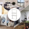 Afbeelding van HOMCOM mobiele wasdroger met inklapbaar kledingrek en wielen, 3 niveaus, 80-142 x 55 x 152 cm