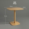 Afbeelding van HOMCOM Moderne Vierkante Eettafel 70 x 70 cm in Natuurlijk Hout