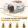 Afbeelding van Pawhut Harde Dierenvervoerder - Kunststof, Staal - 49L x 32B x 31H cm - Lichtgrijs