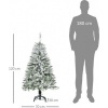 Afbeelding van HOMCOM Kunststof Kerstboom 70x70x120 cm Groen en Wit