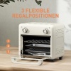 Afbeelding van HOMCOM Mini-oven met convectie, 10L, 2-in-1 met rooster, bakplaat, 1000W, touchscreen, roestvrij sta