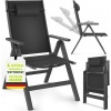 Afbeelding van tillvex® Tuinstoel Hoge Rug met Armleuningen & Neksteun | Inklapbare, Weerbestendige Campingstoel