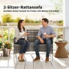 Afbeelding van Outsunny Rattan Loveseat - PE-rattan, staal - 115L x 63B x 85H cm - Lichtgrijs