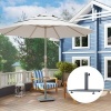 Afbeelding van Outsunny metalen parasolvoet 18,5 kg, vierkant, voor parasols met 32/38/48 mm buis, grijs