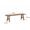 Afbeelding van Mica Decorations Bold Houten Bankje - L108 x B20 x H37 cm - Gerecycled Hout - Bruin