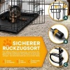 Afbeelding van TRESKO Opvouwbare Hondenkooi 122 x 74,5 x 80,5 cm met 2 Deuren voor Auto en Thuis