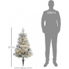 Afbeelding van HOMCOM Kunststof Kerstboom Groen/Wit 55L x 55B x 107H cm