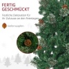 Afbeelding van HOMCOM Kunststof Kerstboom met Metaal, 54L x 54B x 195H cm, Groen