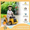 Afbeelding van HOMCOM Elektrische Rij-Op Constructieauto Geel, Kunststof en IJzer, 74,5 x 36 x 43,5 cm