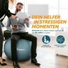 Afbeelding van TRESKO® anti-burst gymnastiekbal 65 cm met luchtpomp (cool-grey-blue)