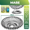Afbeelding van MASKO® Onkruidborstel voor bosmaaier en bosmaaier, onkruidborstel 25,4 en 20 mm boring, draadborstel