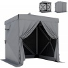 Afbeelding van Outsunny Pop-Up Luifel van Oxfordstof, 185L x 185B x 205H cm - Donkergrijs