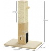 Afbeelding van PawHut Kratzboom van Spanplaat, Polyester - 59,5L x 39B x 79H cm - Beige