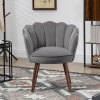 Afbeelding van HOMCOM eetkamerstoel met rugleuning - donkergrijs - 66 x 72 x 79 cm