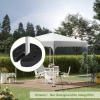 Afbeelding van Outsunny Gewichtsdoos voor Paviljoen - HDPE, Cement - Ø22 x 5,5H cm - Zwart