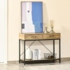 Afbeelding van HOMCOM Consoletafel met 2 lades