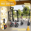Afbeelding van TRESKO® Opvouwbare bolderkar met dak en koelvak, max. 150 kg, met rem en rubberen banden