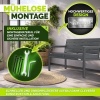 Afbeelding van Tillvex® Weerbestendige Tuinbank 3-4 Zits met Hoes & Kussens, tot 300kg Belastbaar