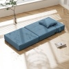 Afbeelding van HOMCOM Stoel-Bed van Polyester met Schuimvulling - Blauw 70x70x61 cm