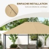 Afbeelding van Outsunny vervangend dak voor pavilion - polyester - khaki