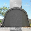 Afbeelding van Outsunny Carport - Gegalvaniseerd staal, PE - 300 x 600 x 266 cm - Donkergrijs