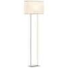Afbeelding van HOMCOM LED Stijlvolle Stehlamp met Linnen Lampenkap voor Woonkamer en Slaapkamer Wit