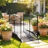 Afbeelding van Outsunny Tuinbrug van Metaal - 135,5L x 74B x 91H cm - Zwart