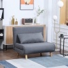 Afbeelding van HOMCOM eenpersoons slaapbank - 95x190x27,5 cm - grijs