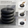 Afbeelding van Outsunny Paviljoenstandaard, 4 stuks, vulbaar, tot 5 kg, zwart, diameter 25 x 6 cm