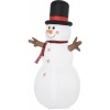 Afbeelding van HOMCOM Opblaasbare sneeuwman 100B x 80D x 182H cm Wit/Zwart