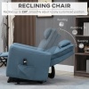 Afbeelding van HOMCOM Relaxfauteuil met Sta-op functie en Afstandsbediening - Blauw