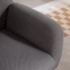 Afbeelding van HOMCOM Woningstoel met stalen poten, hoge rugleuning, donkergrijze relaxstoel