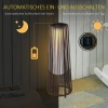 Afbeelding van Outsunny Rieten Lamp PE, staal, kunststof 21,5L x 21,5B x 61H cm Bruin