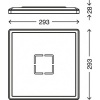 Afbeelding van Briloner Leuchten FREE - LED plafondlamp met achtergrondverlichting - 18 W - vierkant - wit-zwart