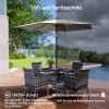 Afbeelding van Outsunny Tuinparasol - Metaal, Polyester - Ø270 x 219H cm - Crème